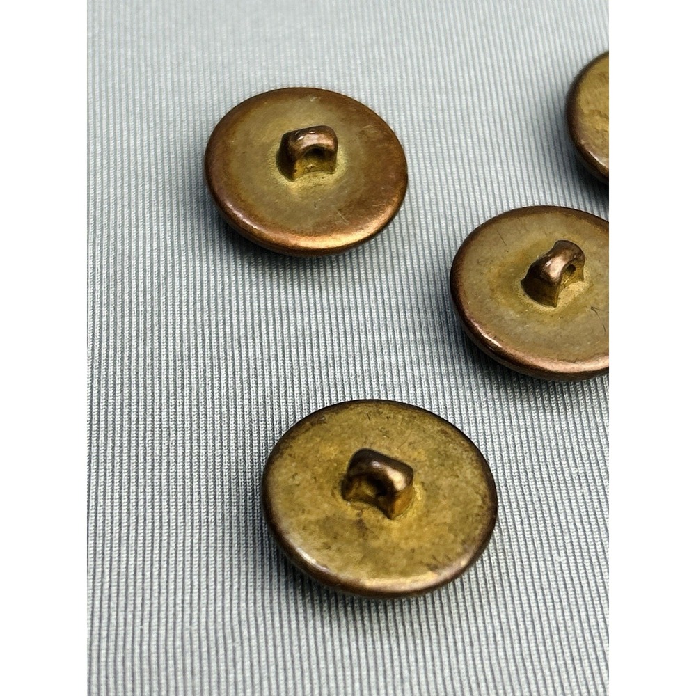 Vintage‎ Dome Metal Buttons Set Of 5 - Picture 9 of 10
